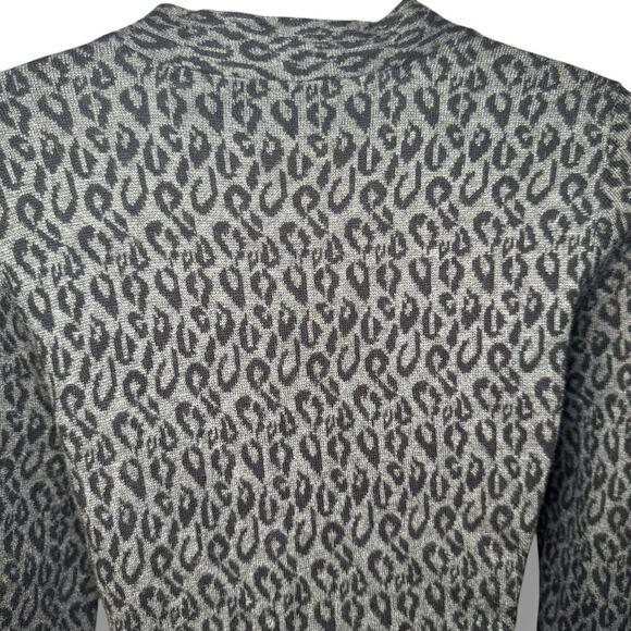Peck & Peck Animal Print Cardigan Women Medium Long Open Front Lightweight Cozy - Picture 6 of 7